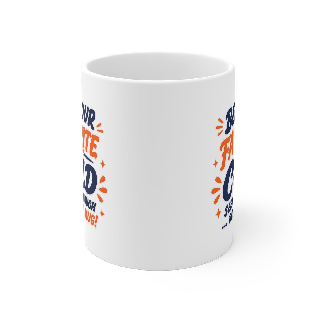 front view of the mug