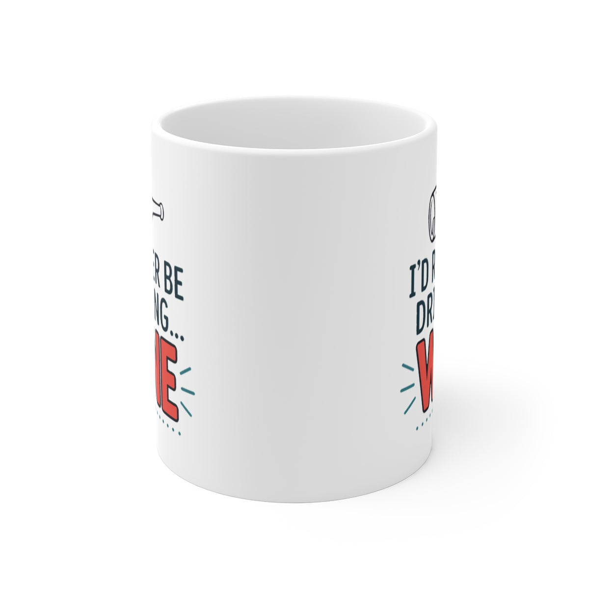 front view of the mug