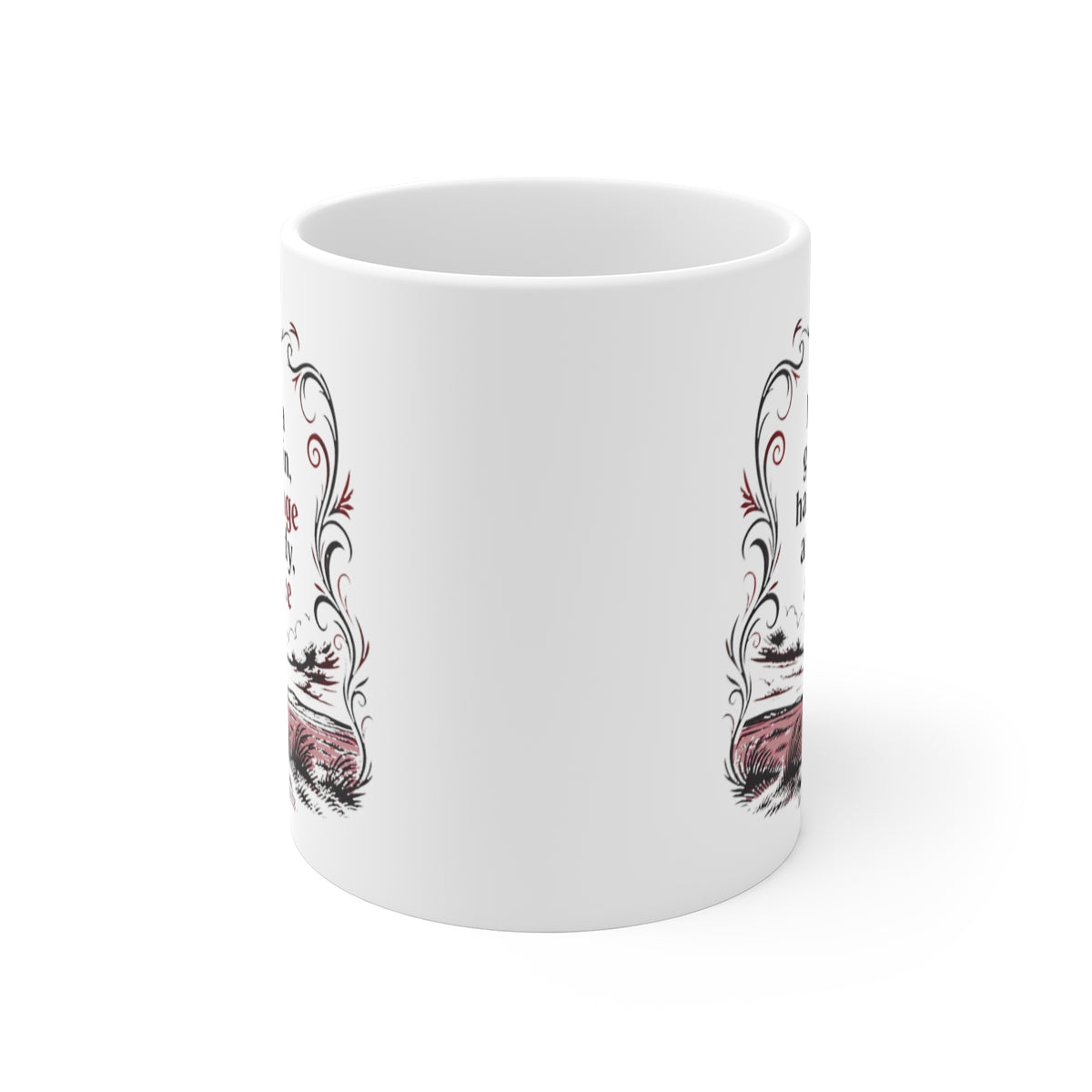 front view of the mug