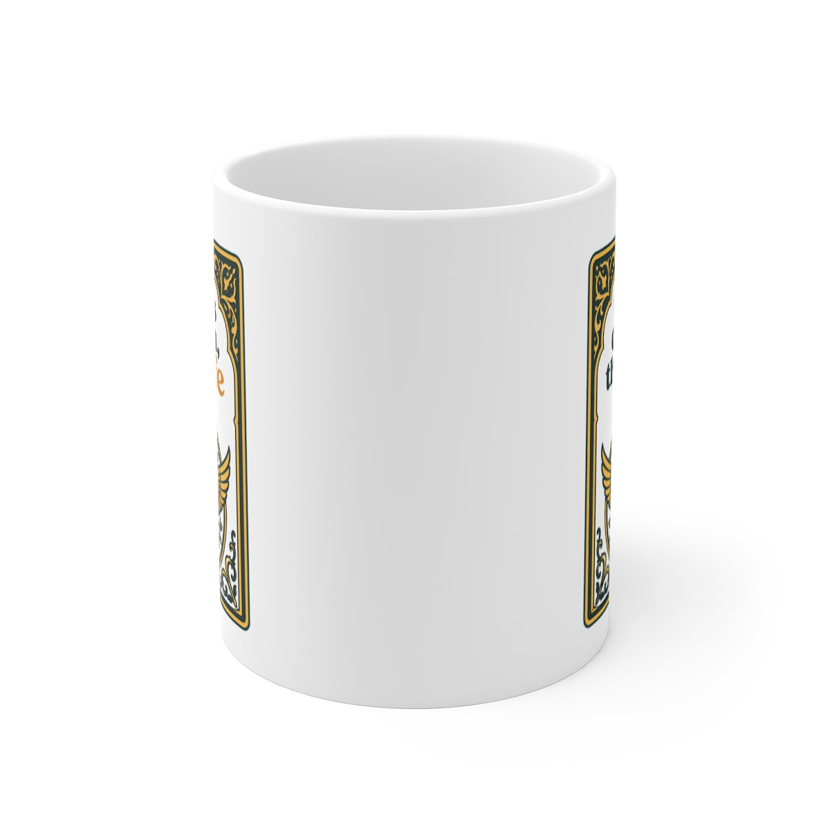 front view of the mug