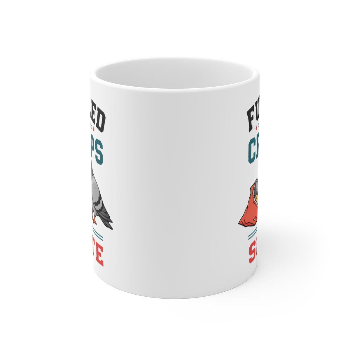 front view of the mug