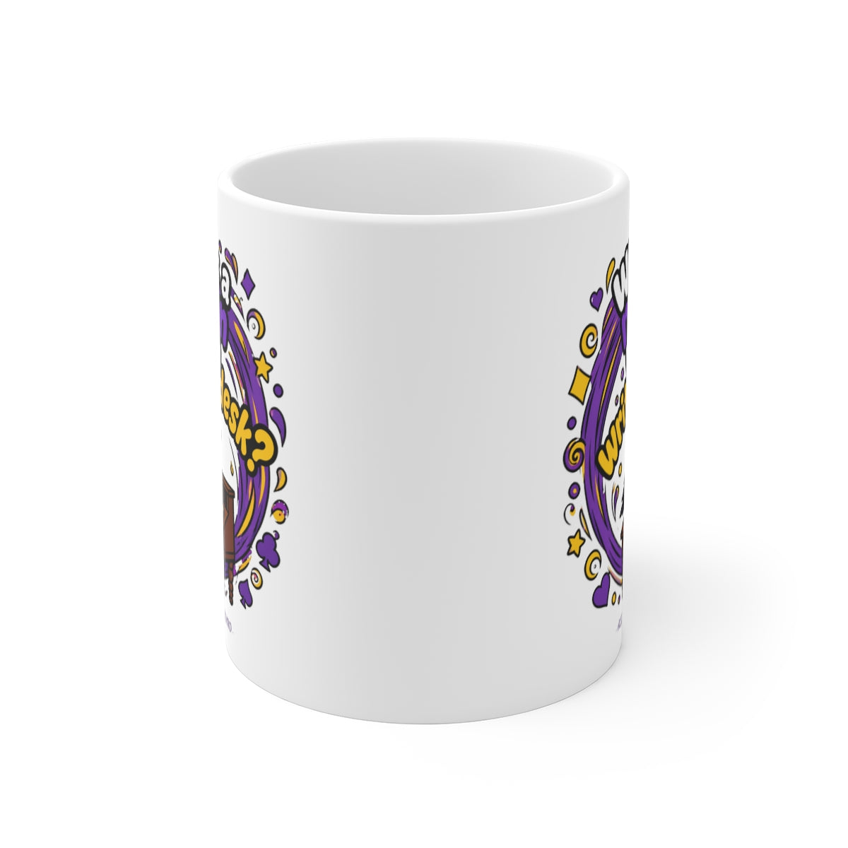 front view of the mug