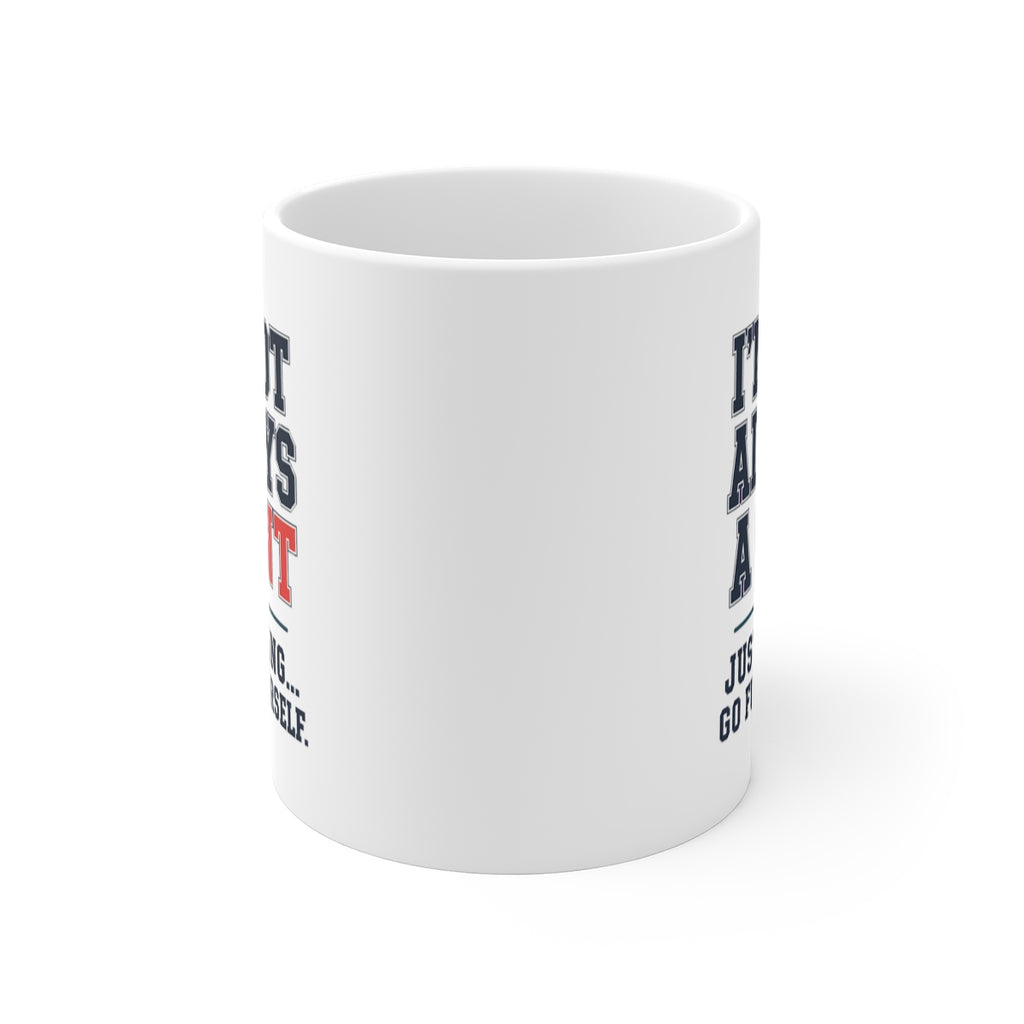 front view of the mug