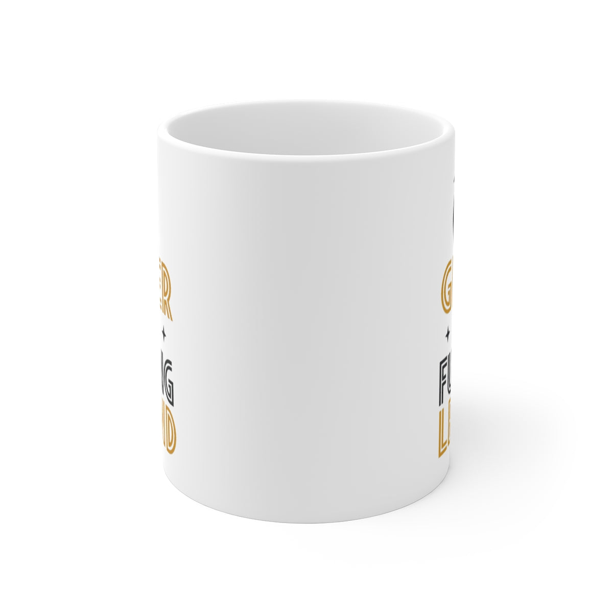 front view of the mug