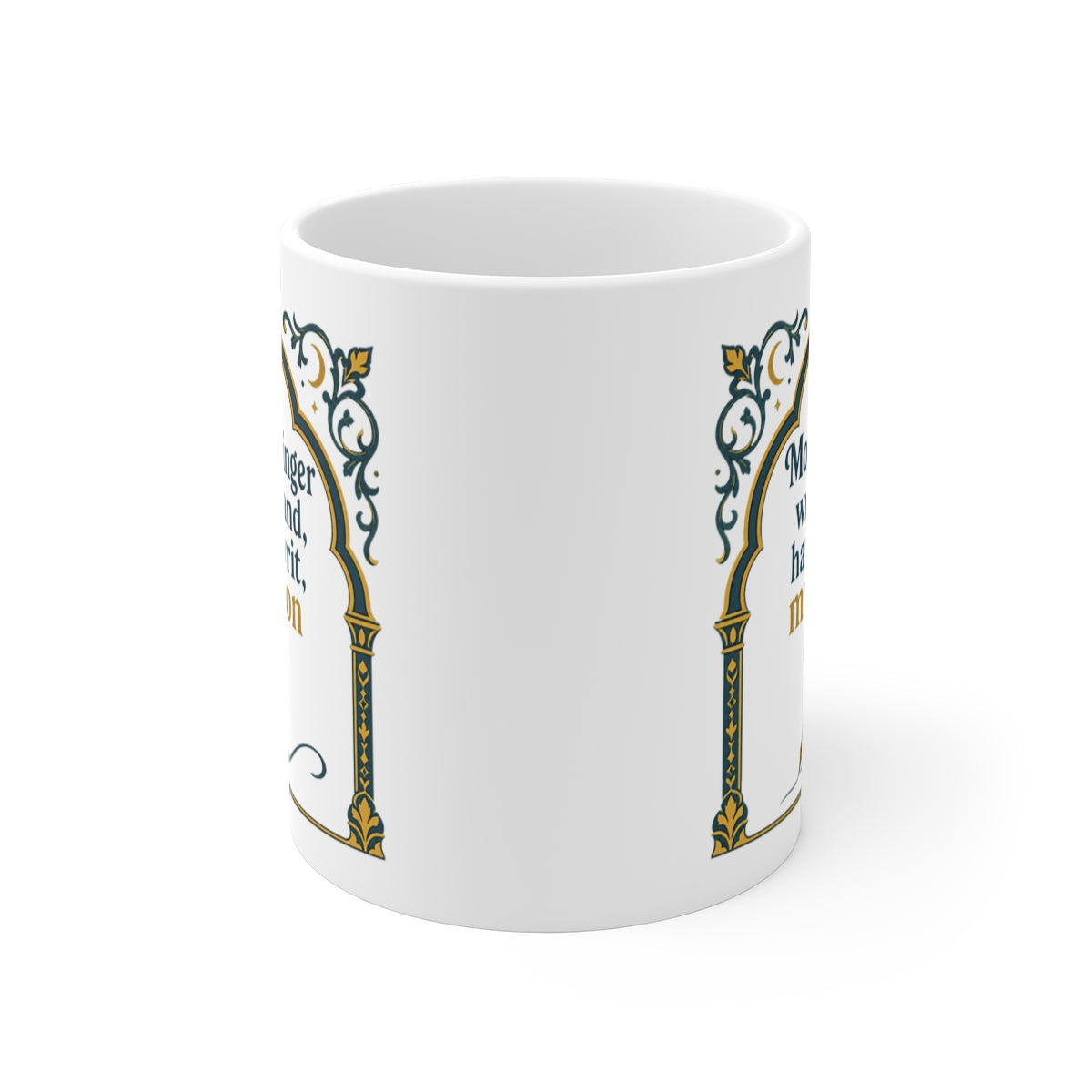 front view of the mug