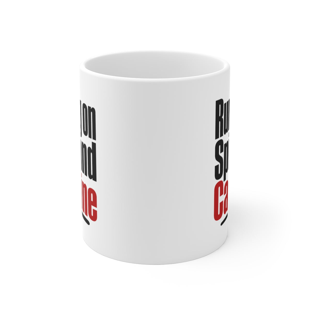 front view of the mug