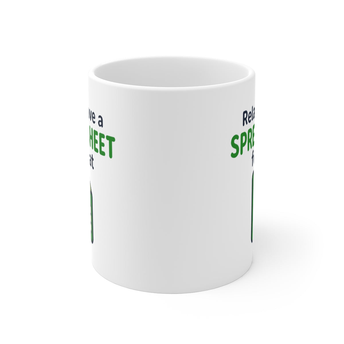 front view of the mug