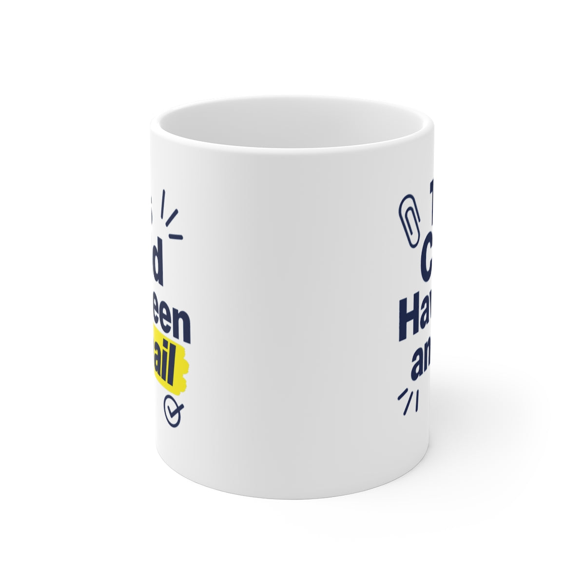 front view of the mug