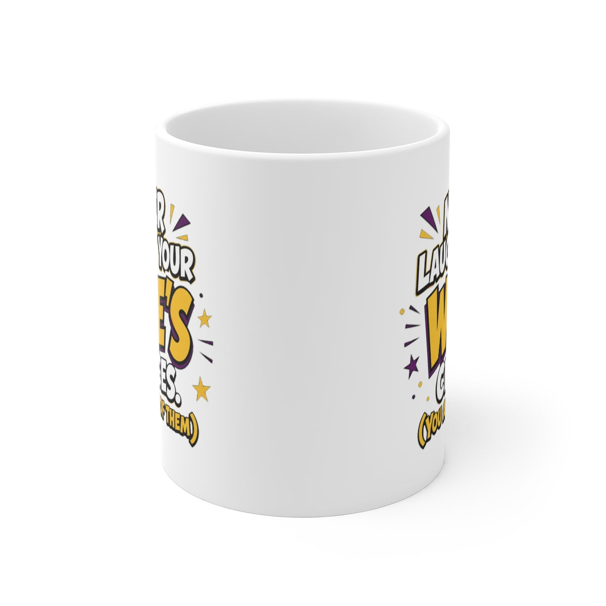 front view of the mug