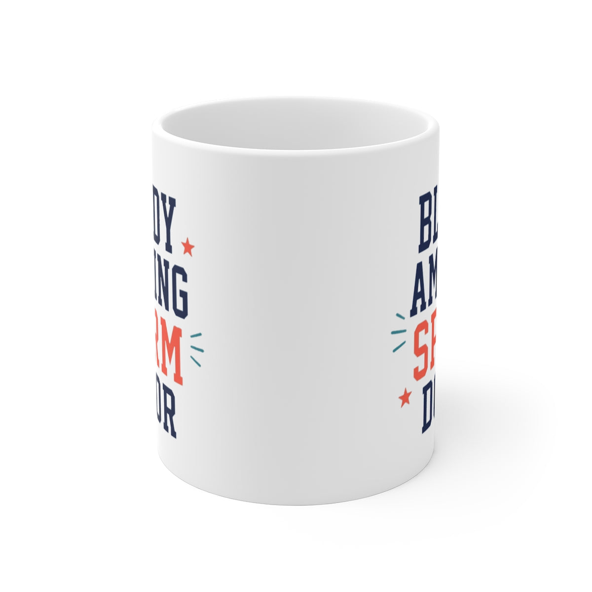 front view of the mug