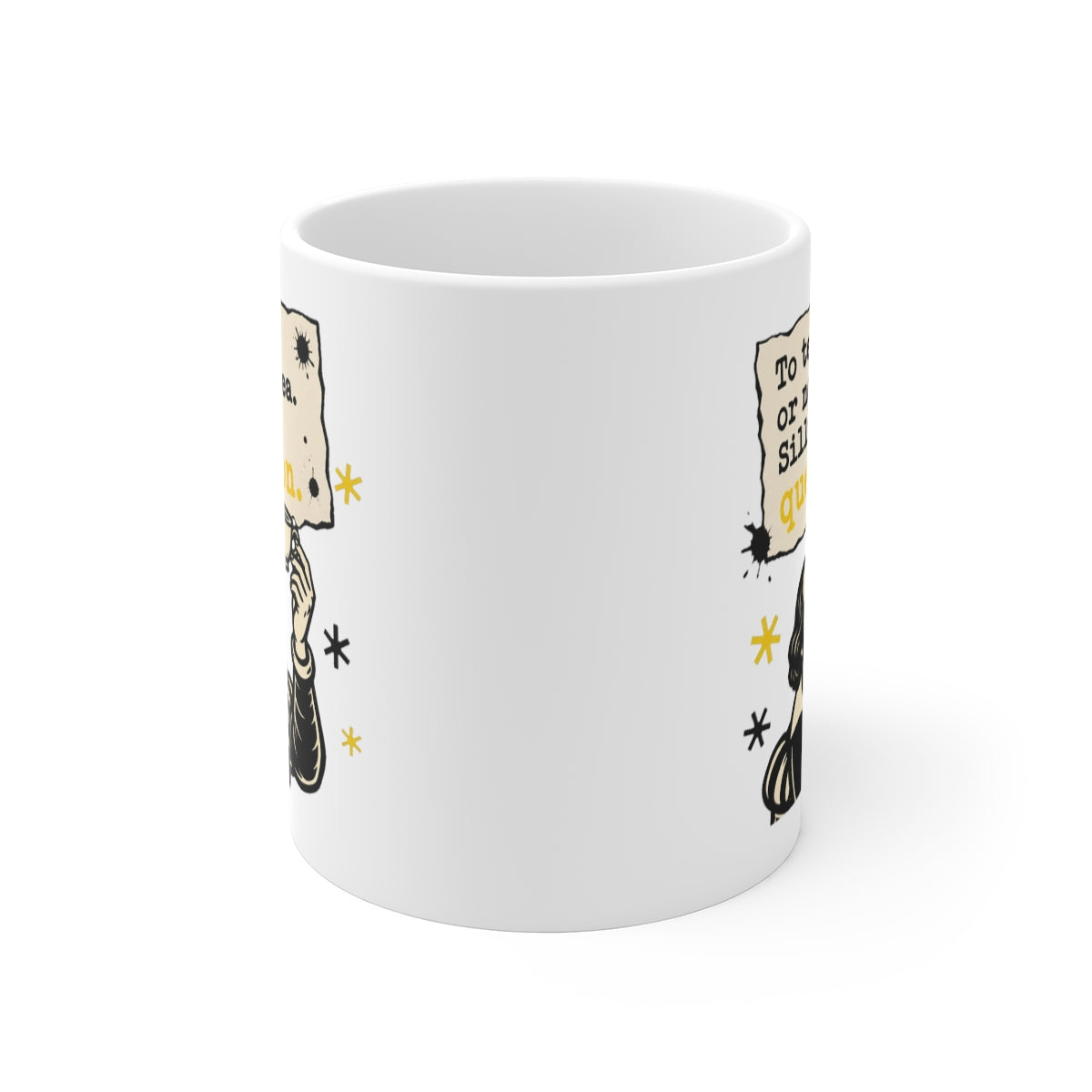 front view of the mug
