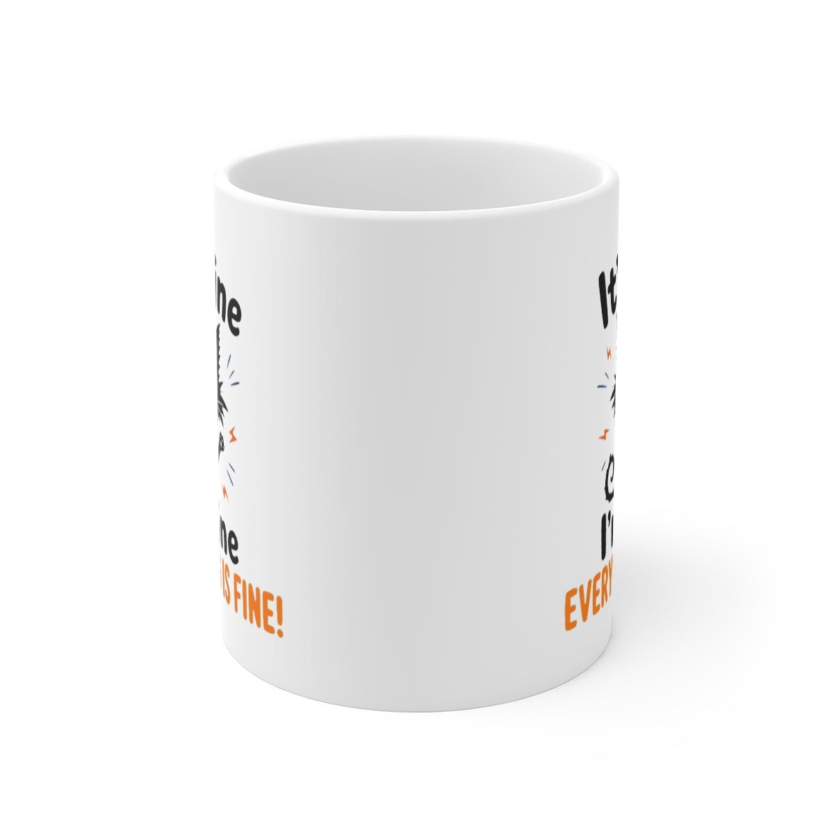 front view of the mug