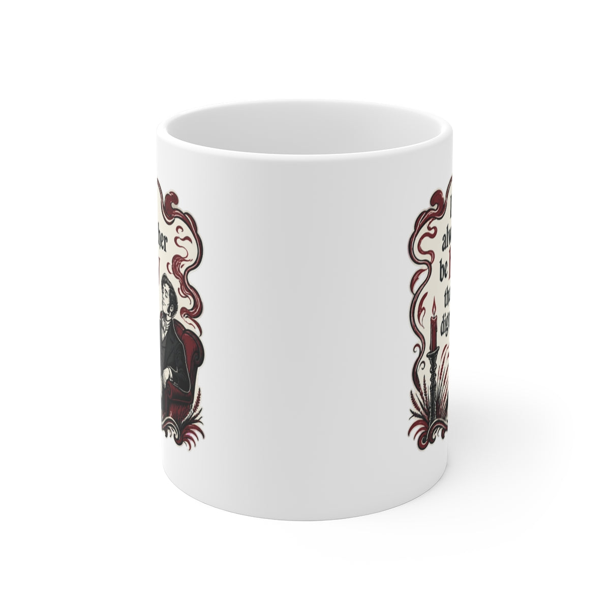 front view of the mug