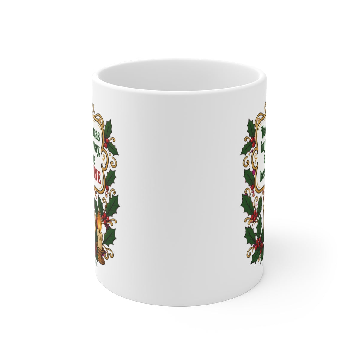 front view of the mug