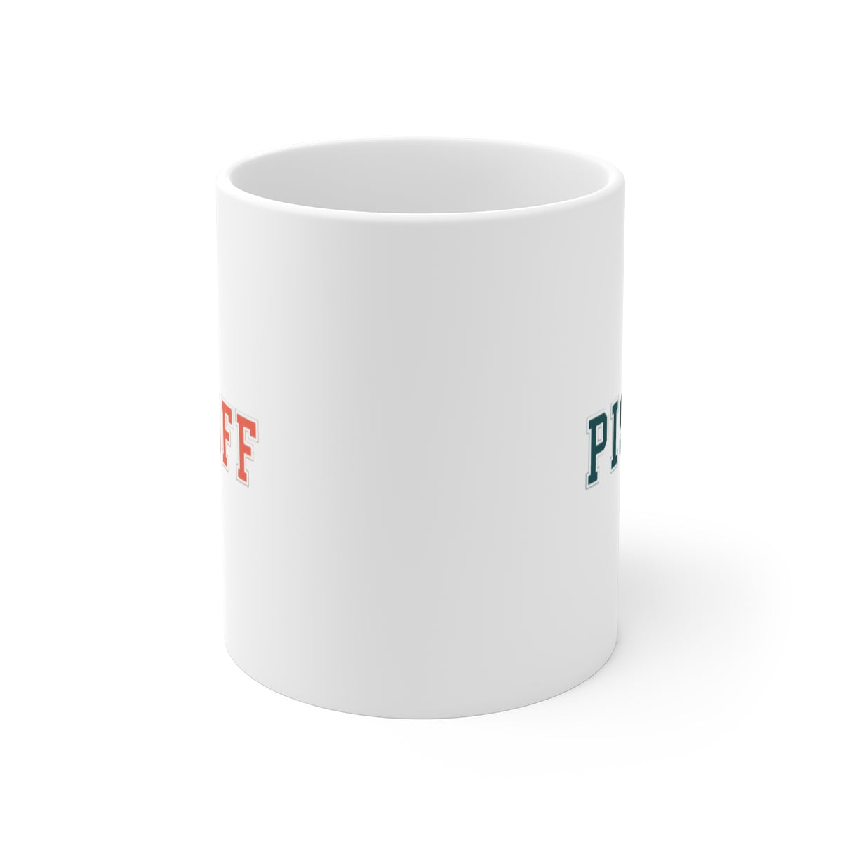 front view of the mug