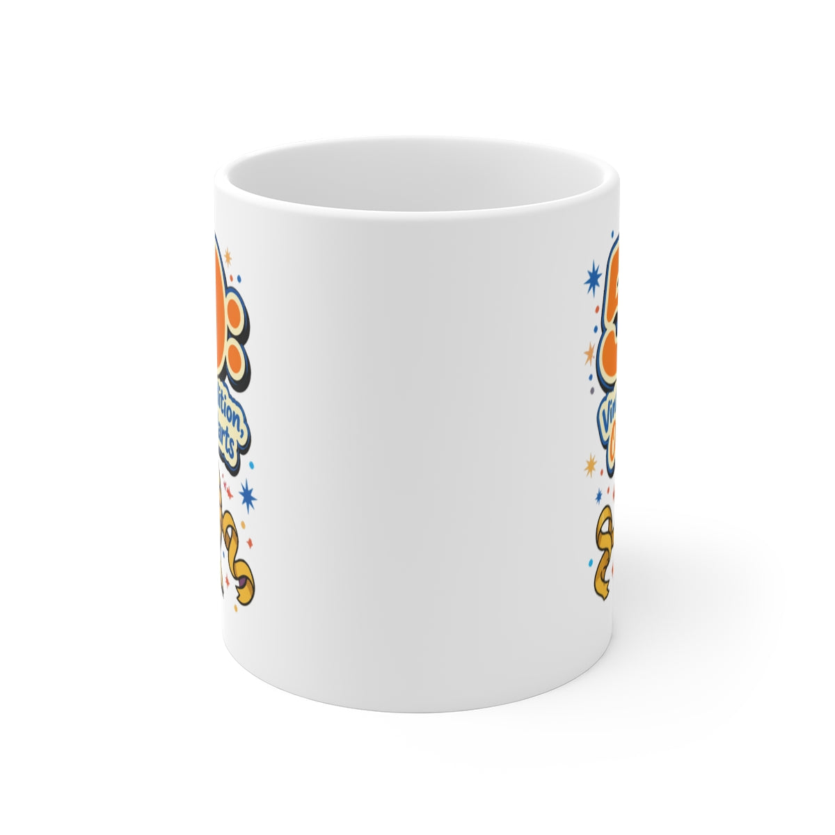 front view of the mug