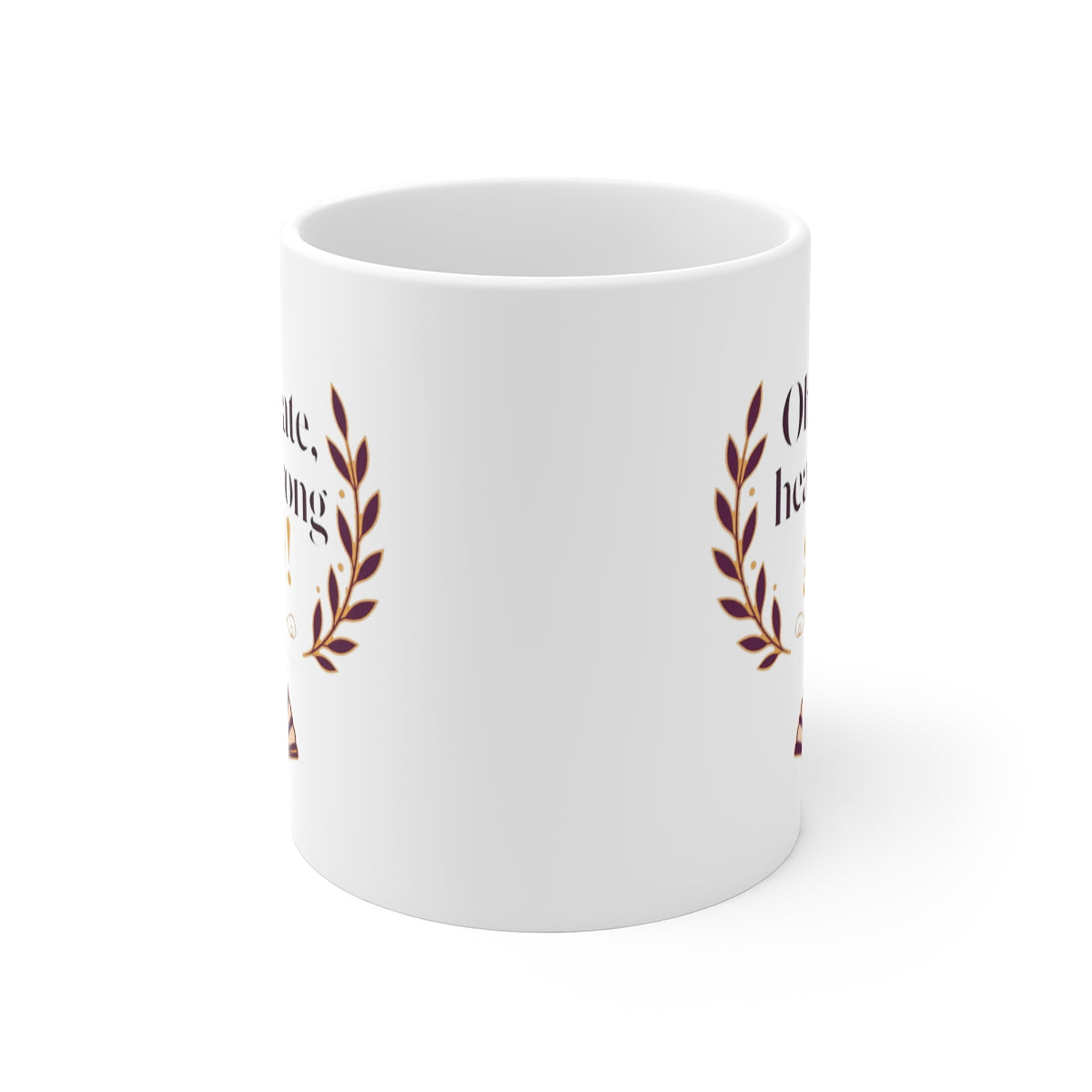front view of the mug