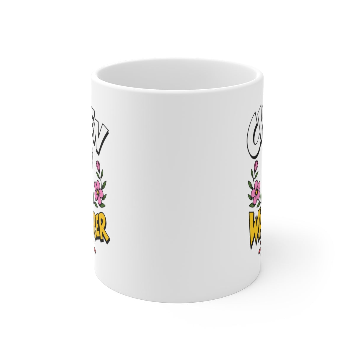 front view of the mug