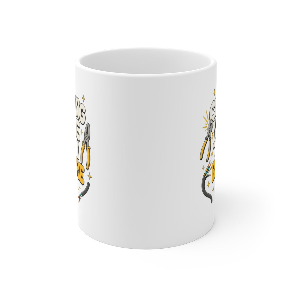 front view of the mug