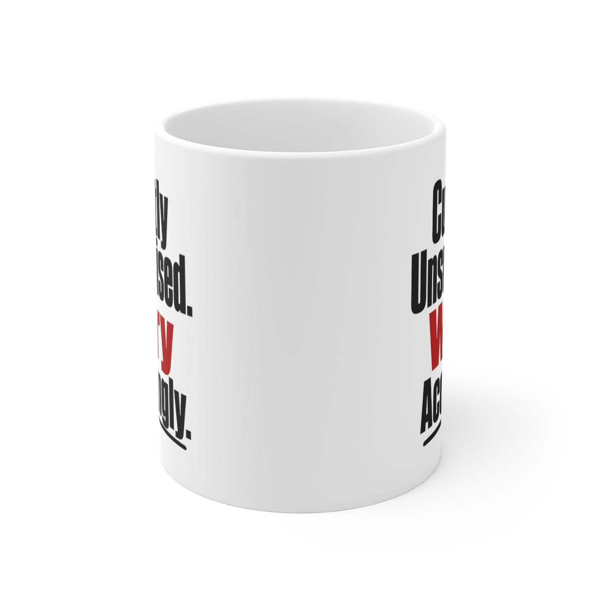 front view of the mug