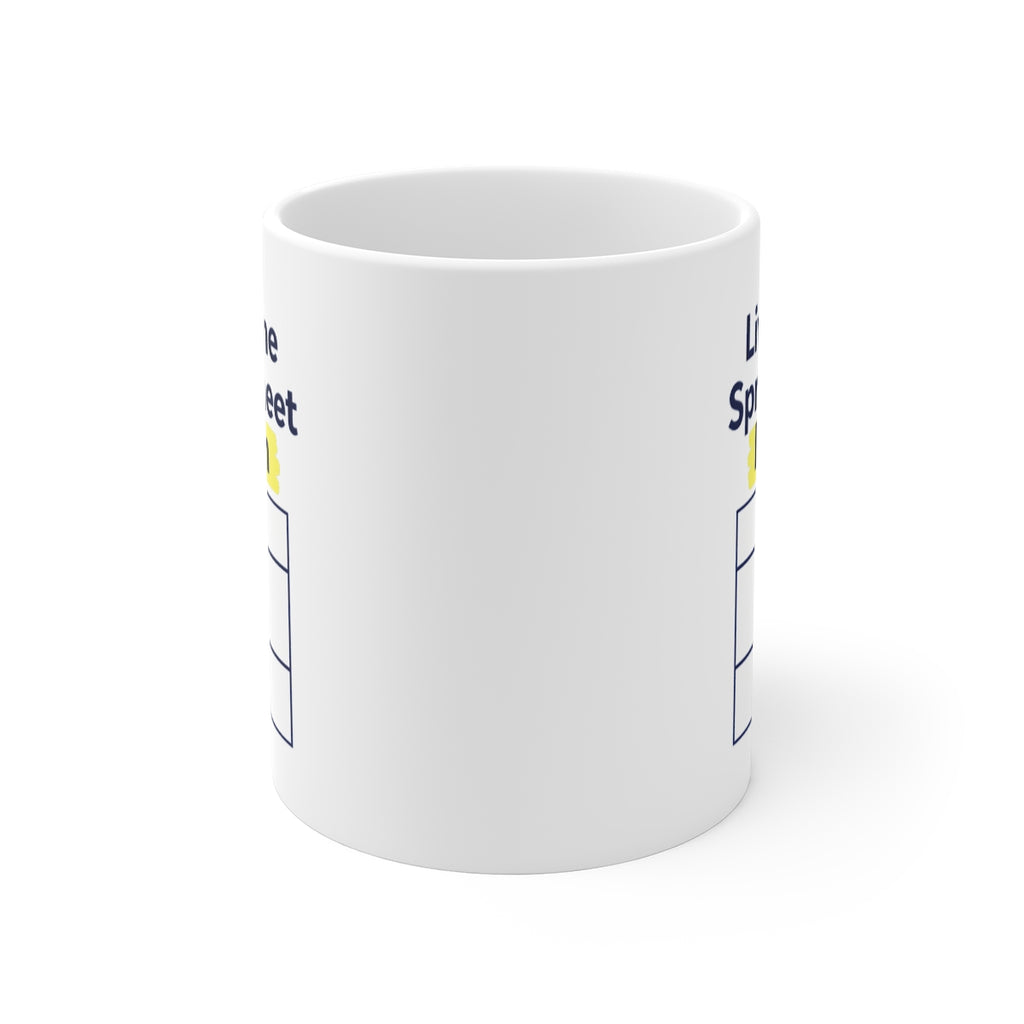 front view of the mug
