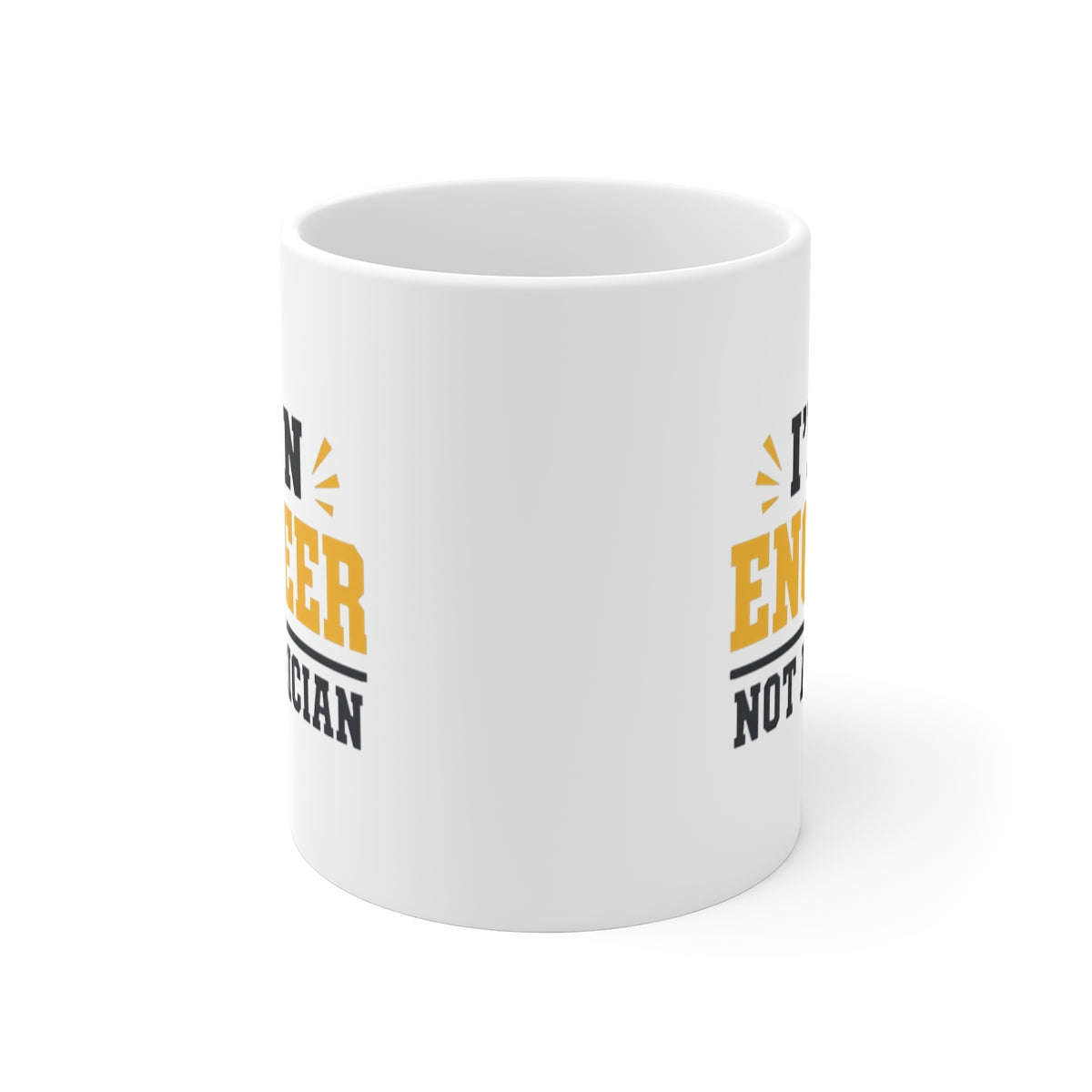 front view of the mug