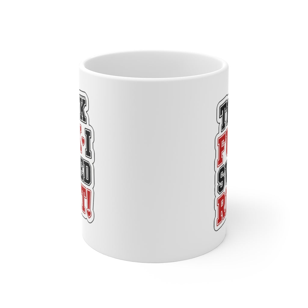 front view of the mug
