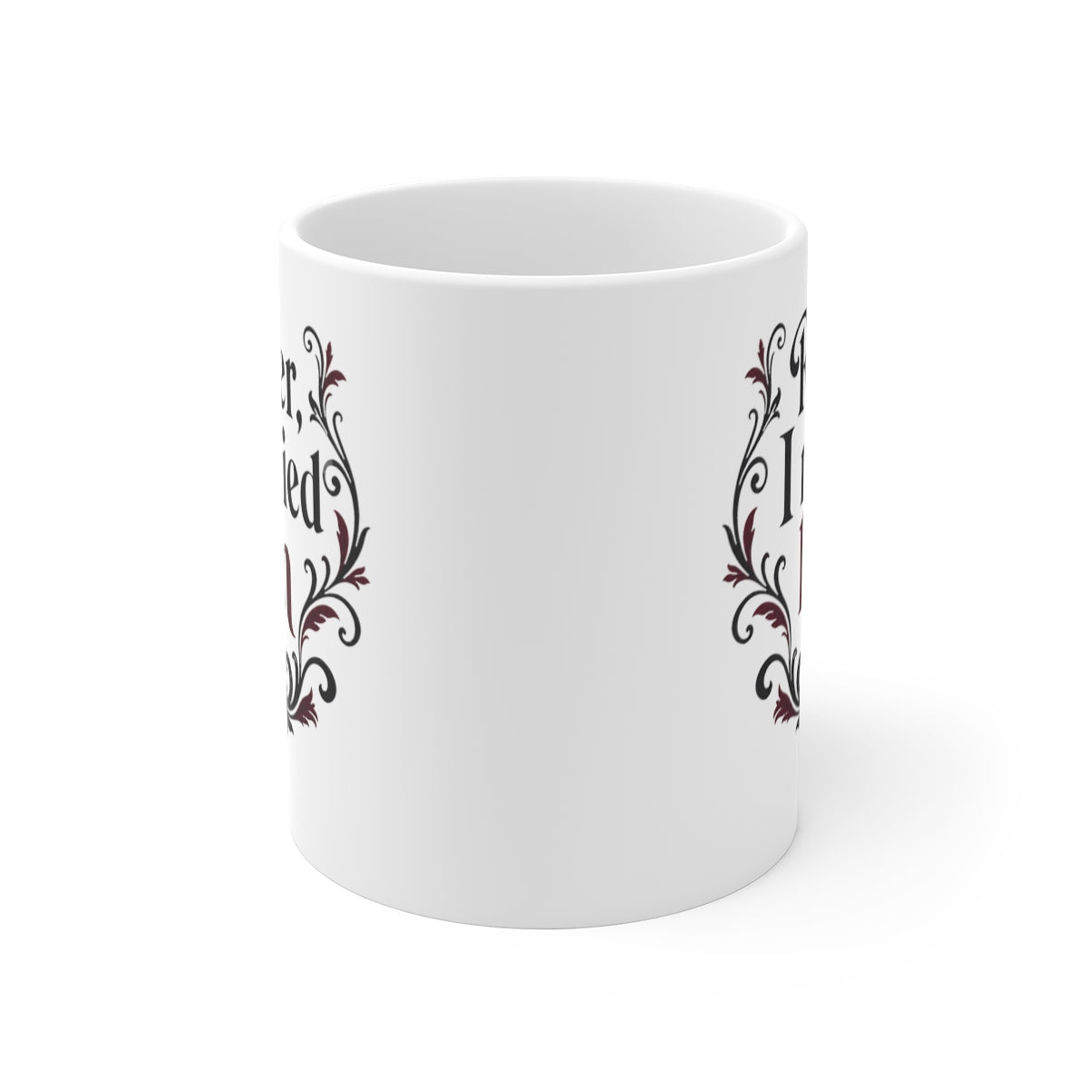 front view of the mug