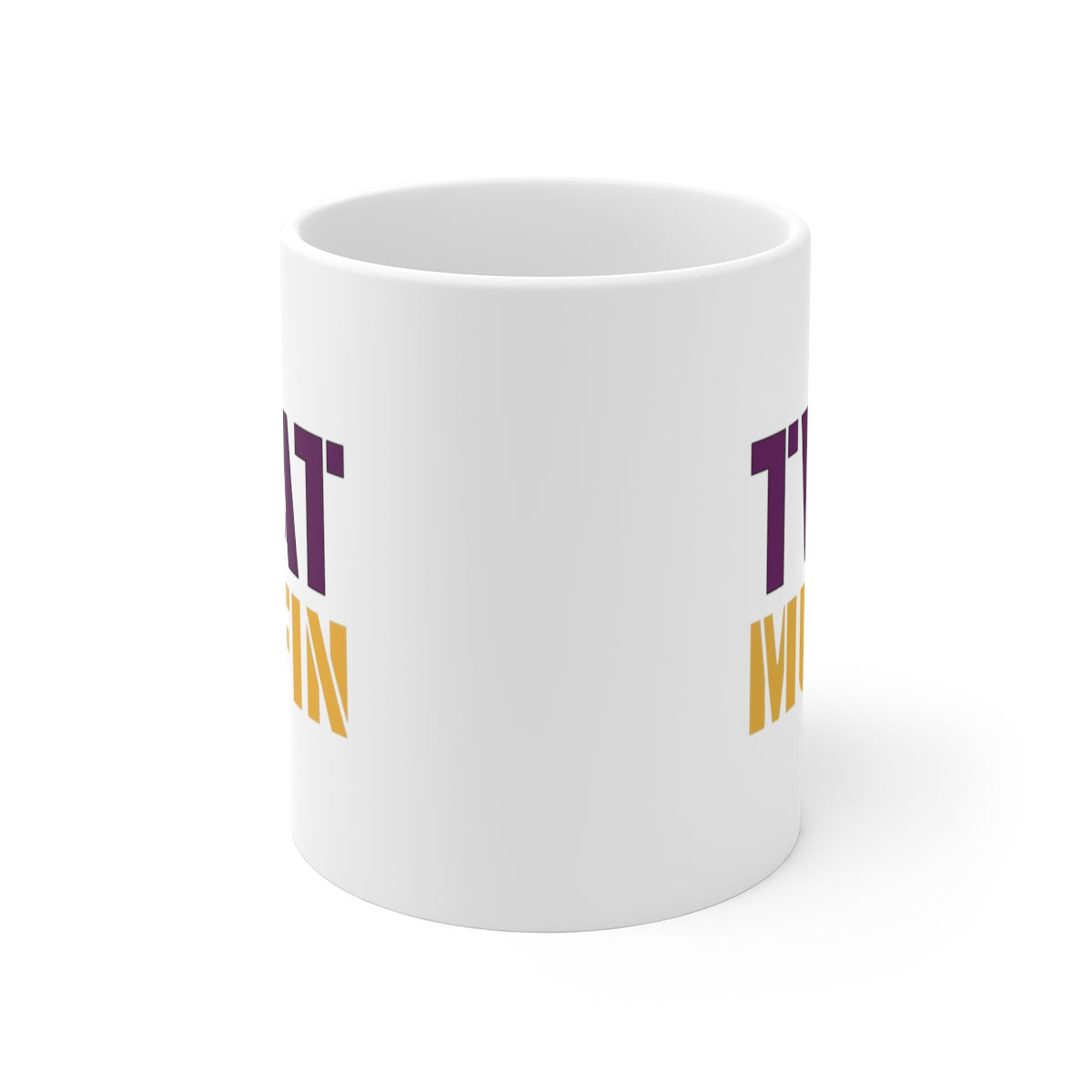 front view of the mug