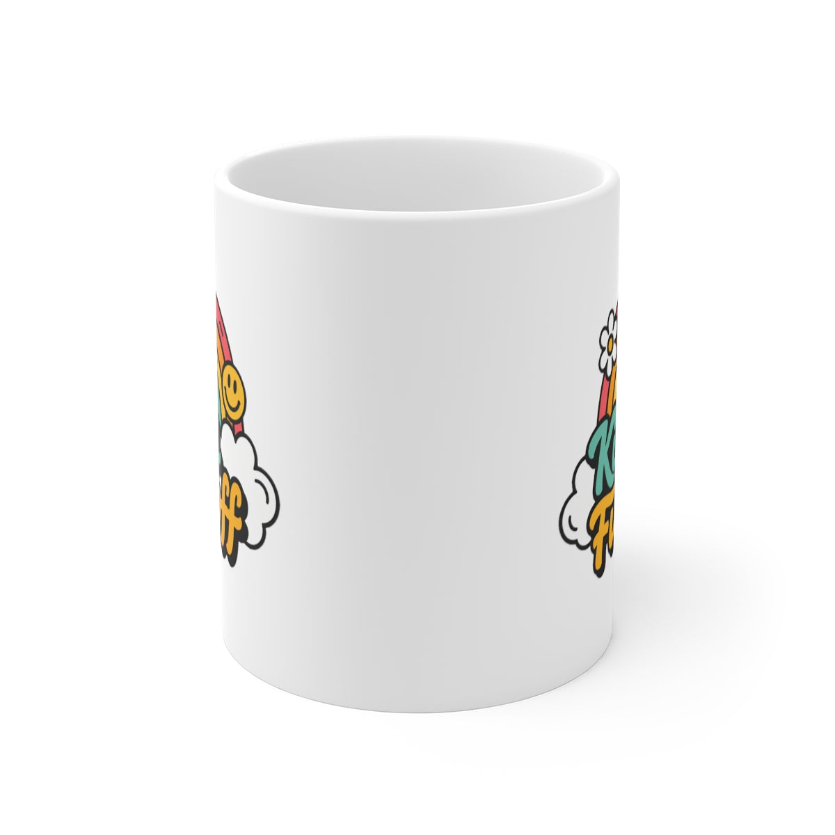 front view of the mug
