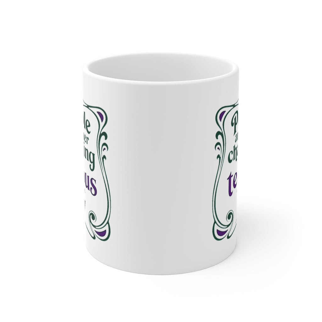 front view of the mug
