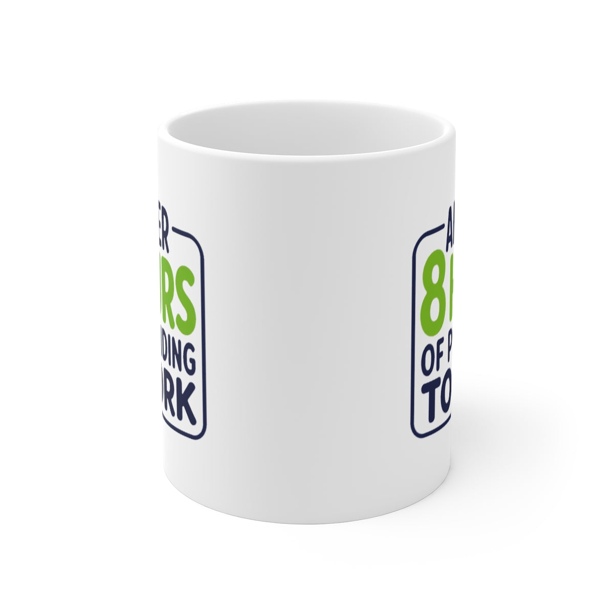 front view of the mug