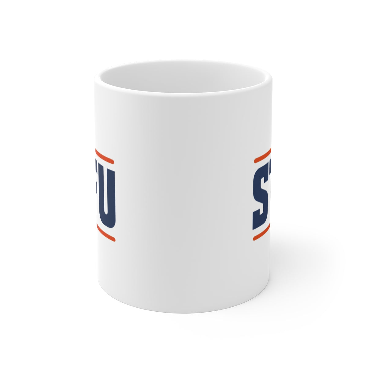 front view of the mug