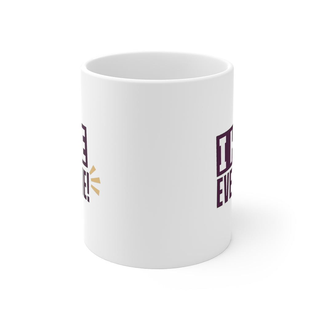 front view of the mug