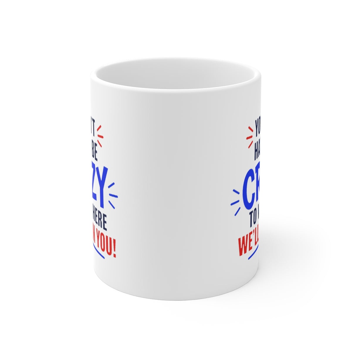 front view of the mug