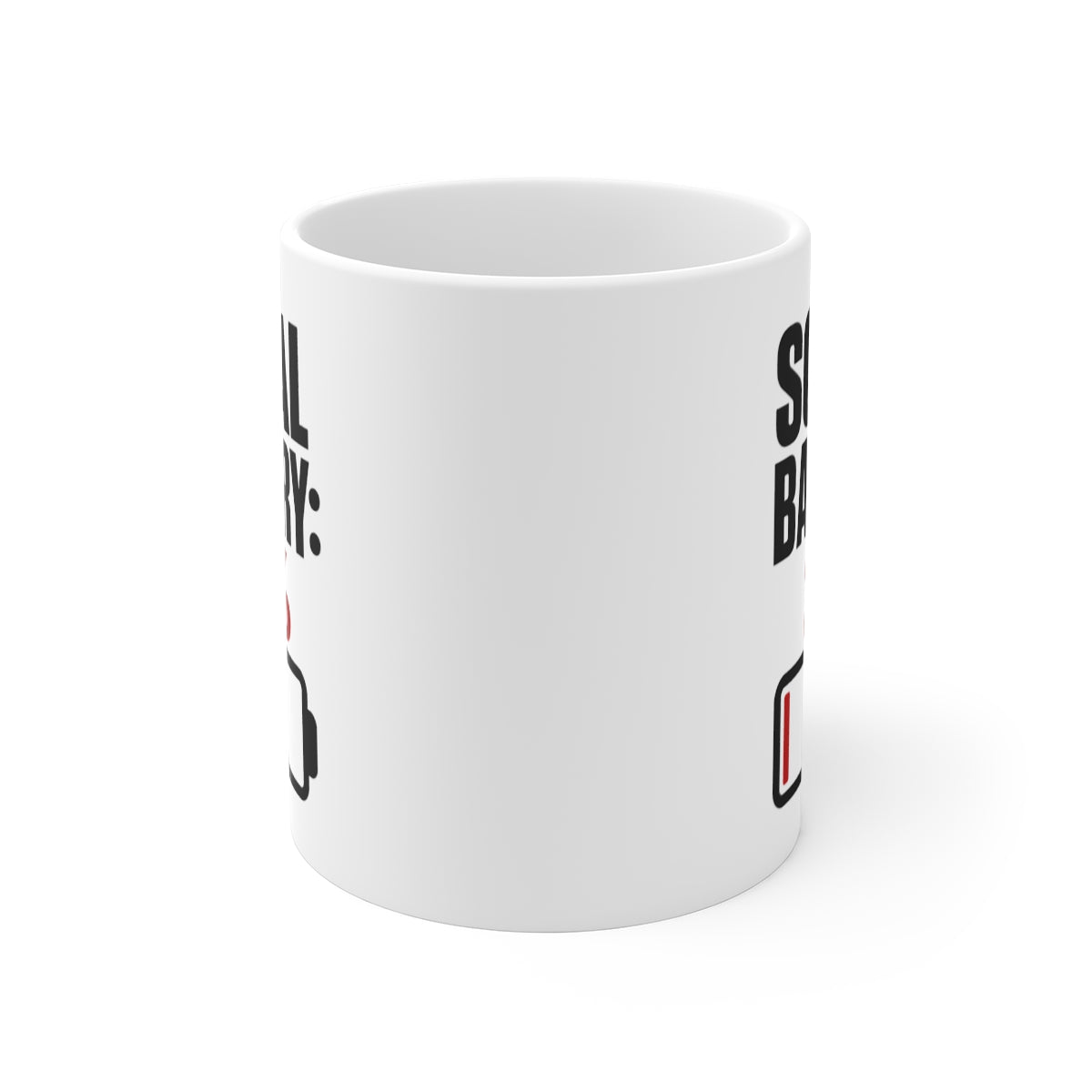front view of the mug