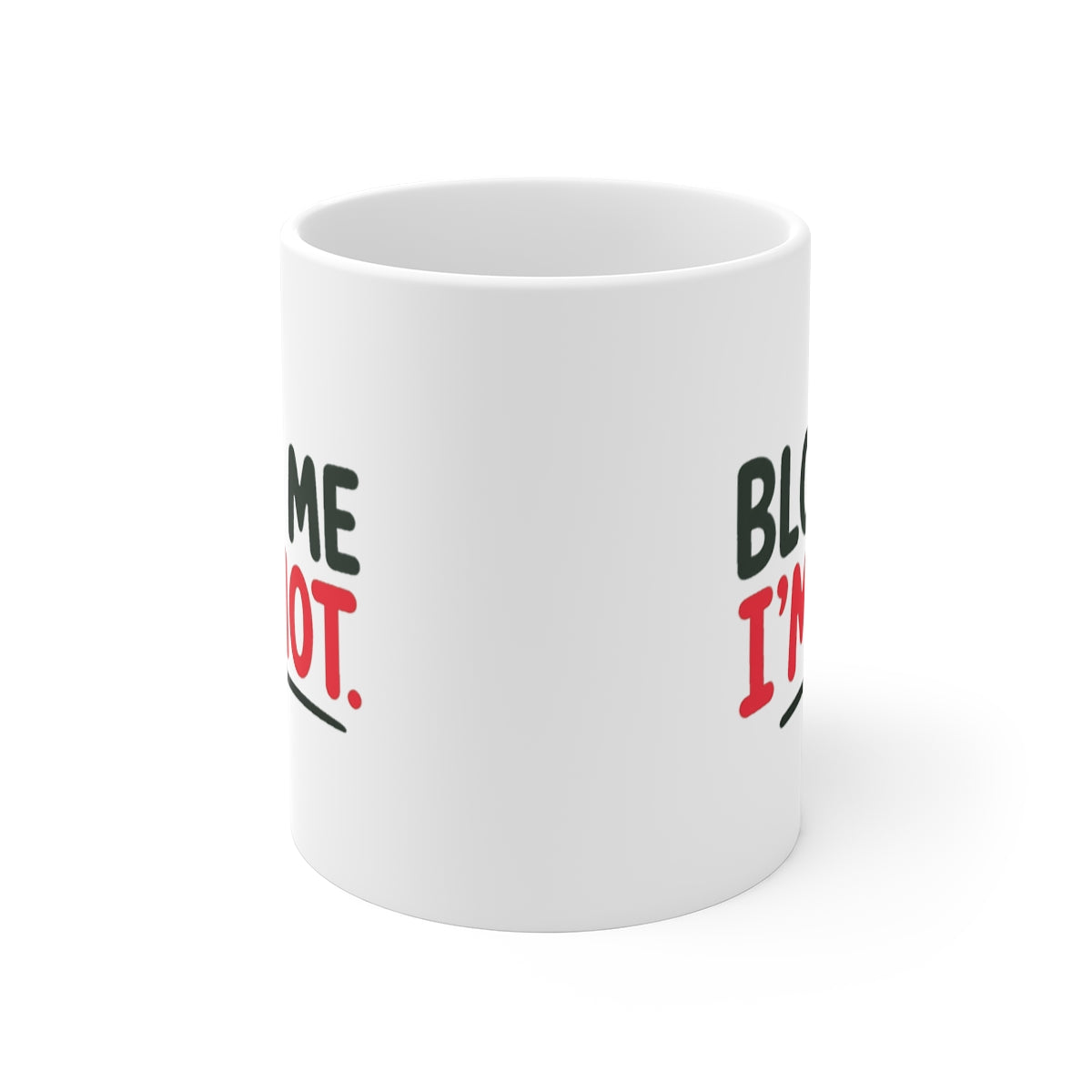 front view of the mug