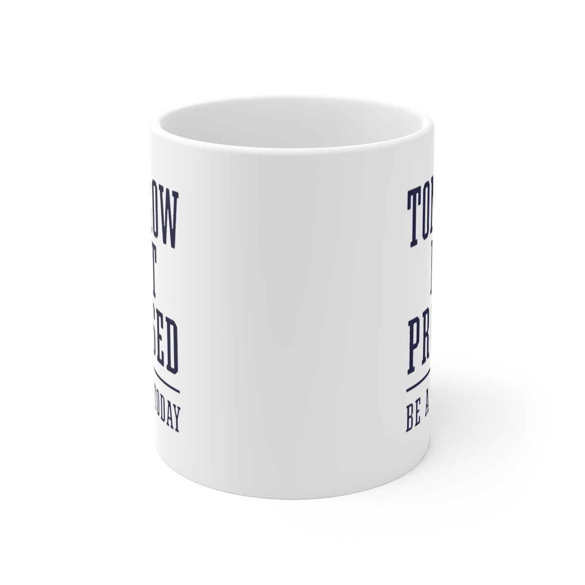 front view of the mug