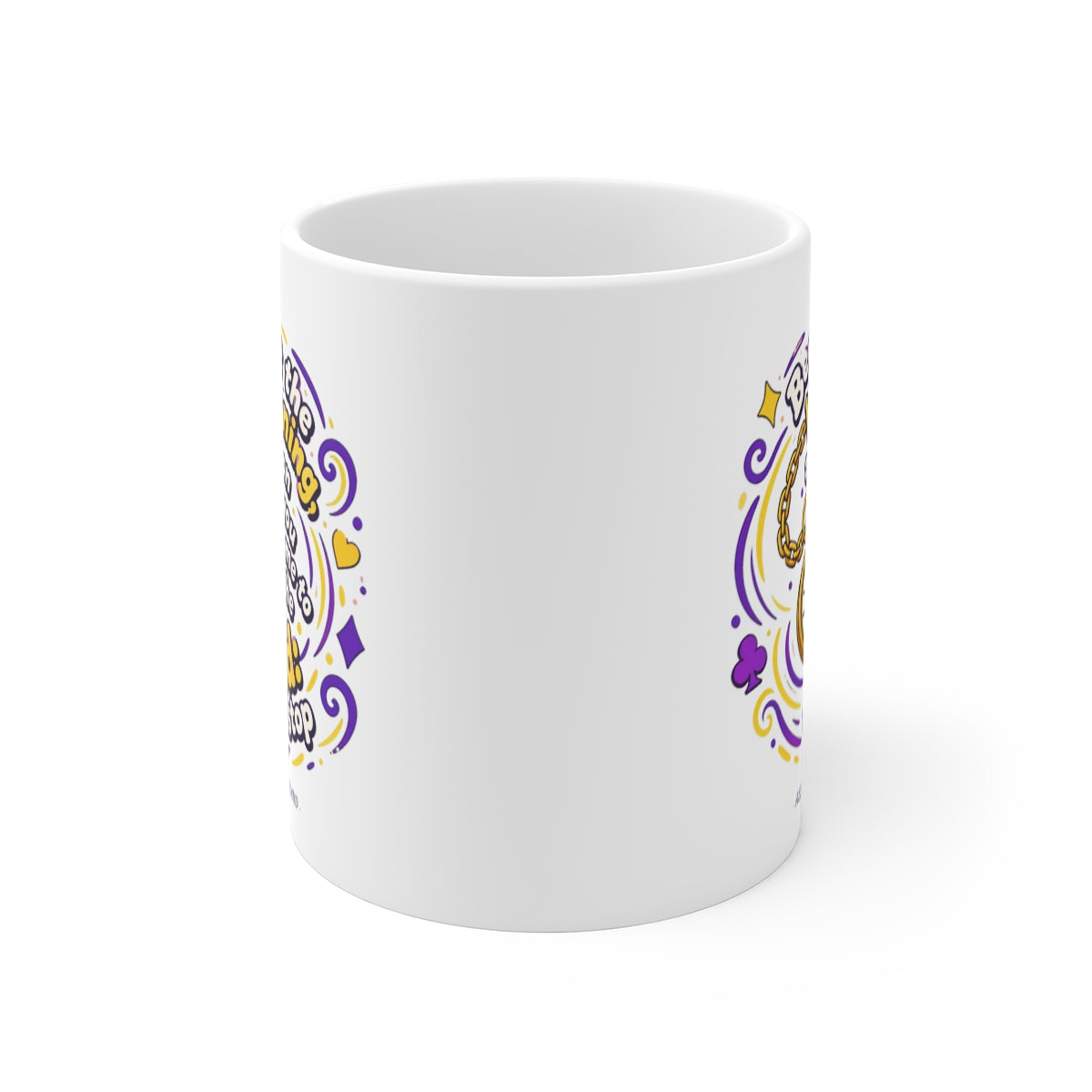 front view of the mug