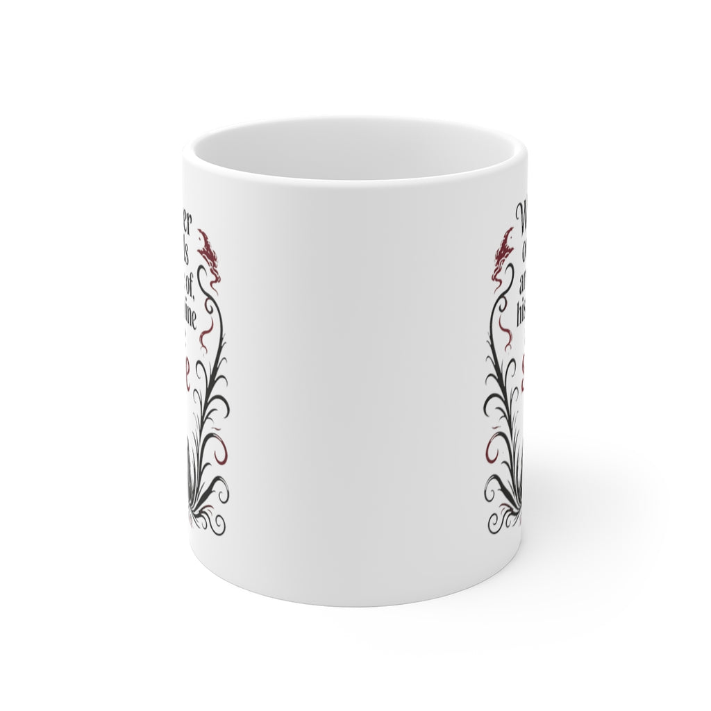 front view of the mug