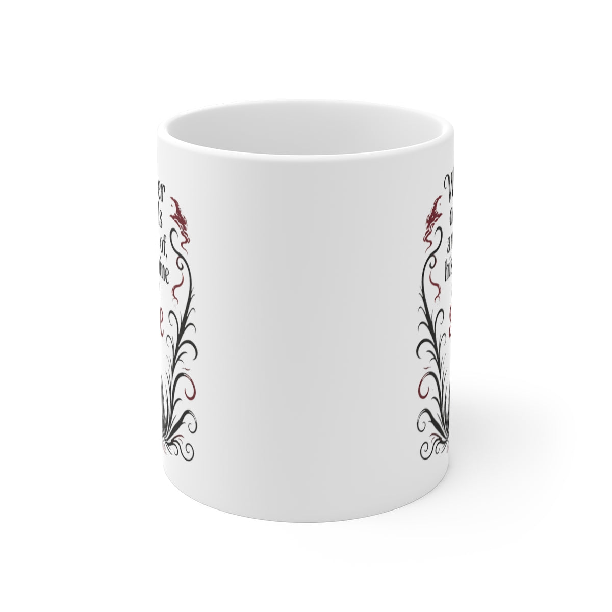 front view of the mug