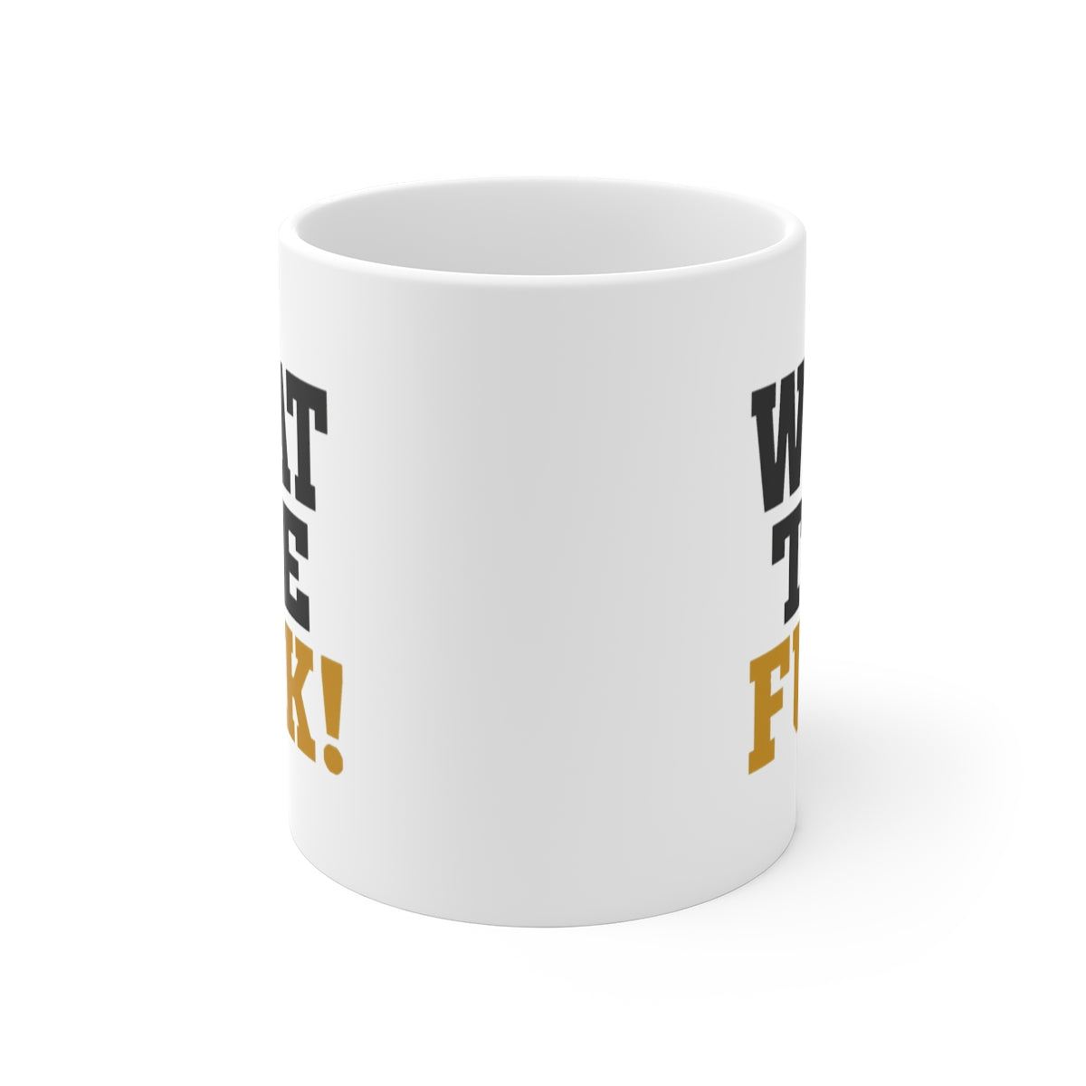 front view of the mug
