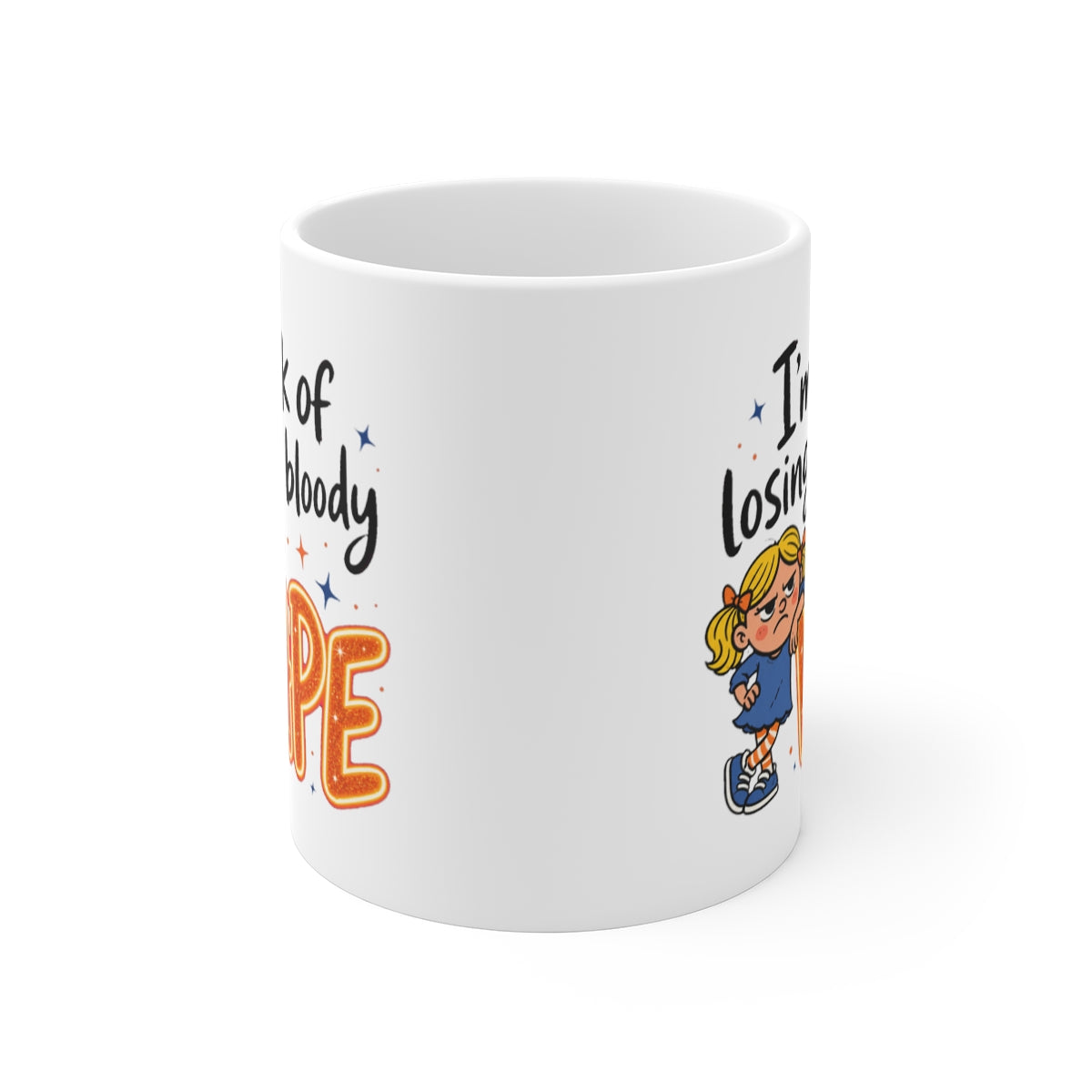 front view of the mug