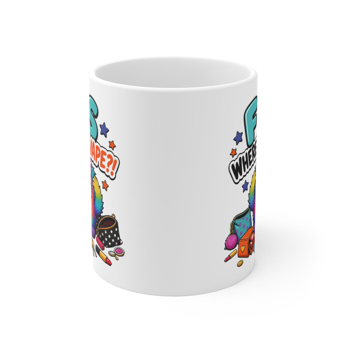 front view of the mug