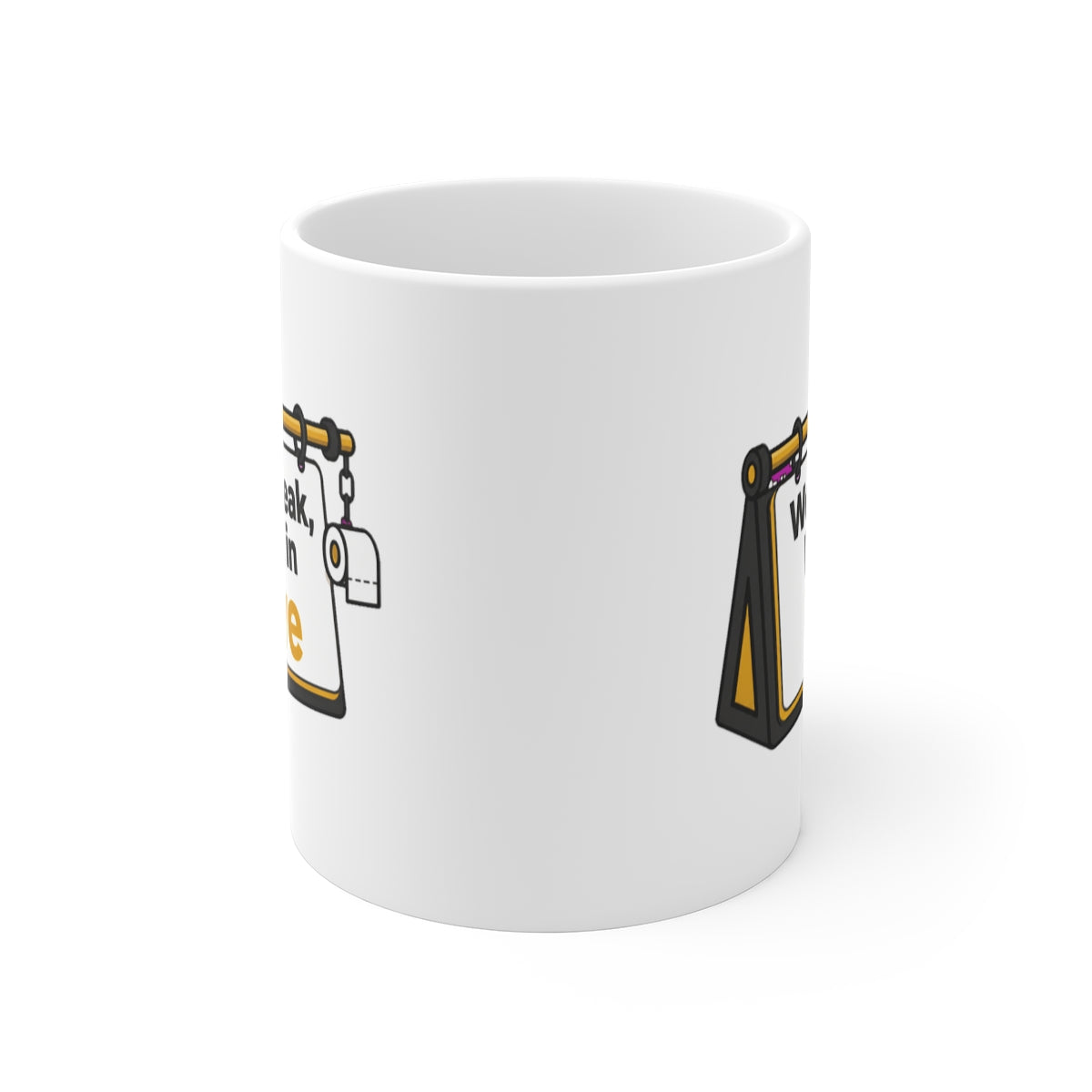 front view of the mug
