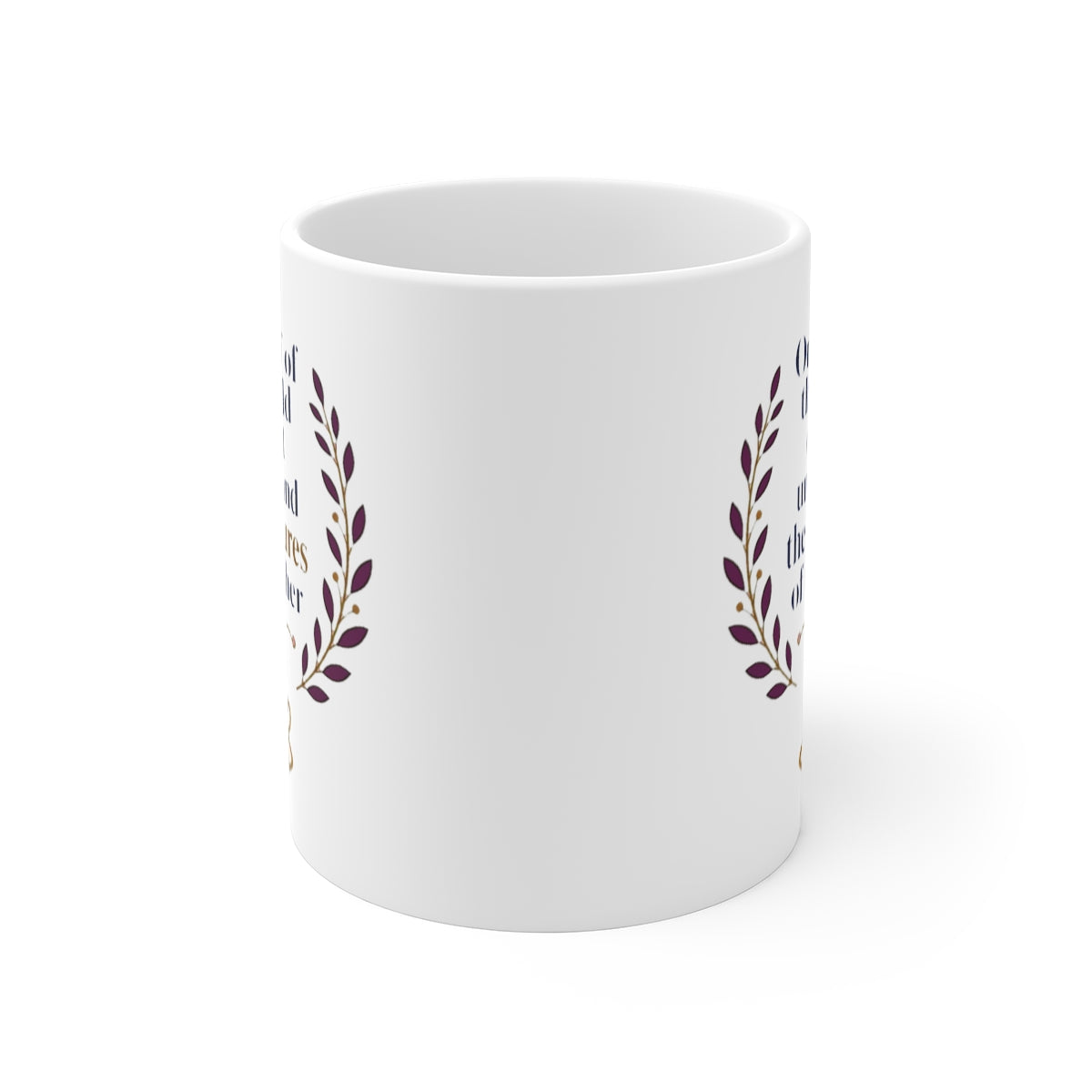 front view of the mug