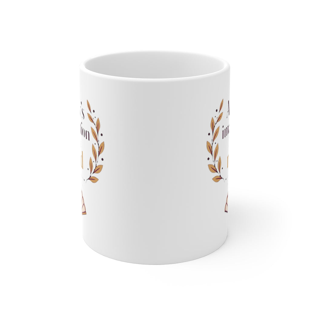 front view of the mug