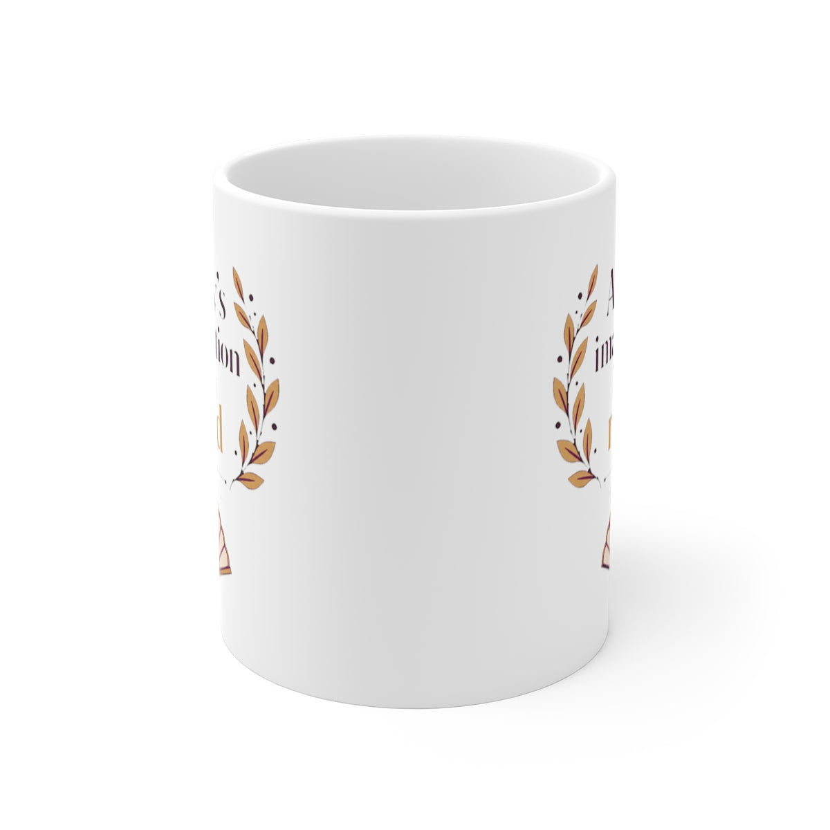 front view of the mug
