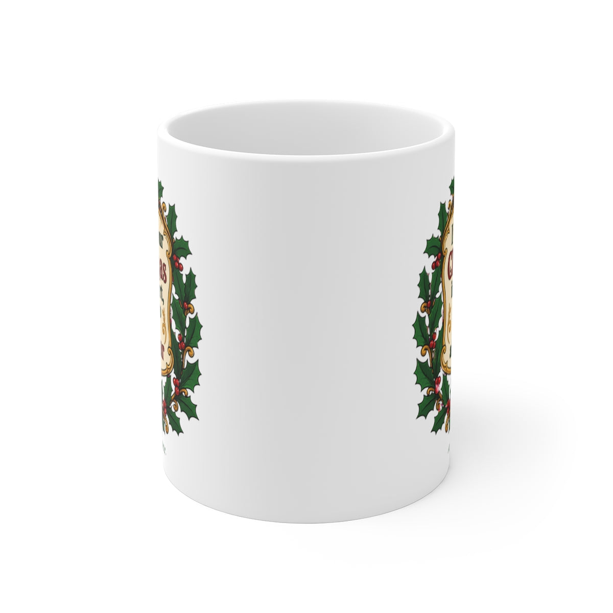 front view of the mug