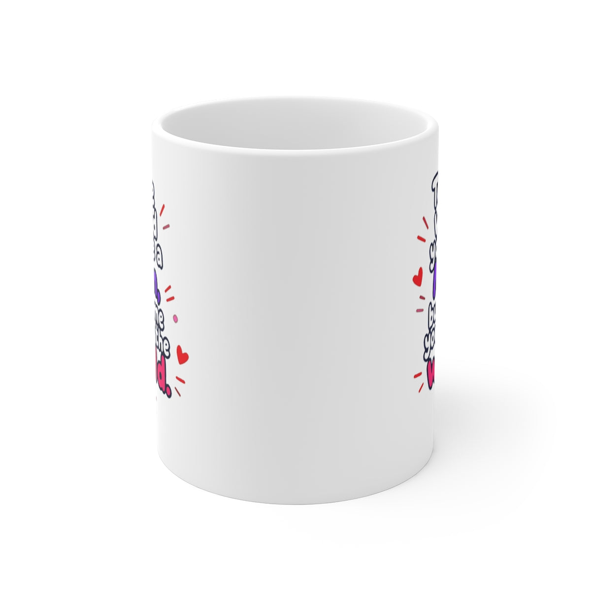 front view of the mug